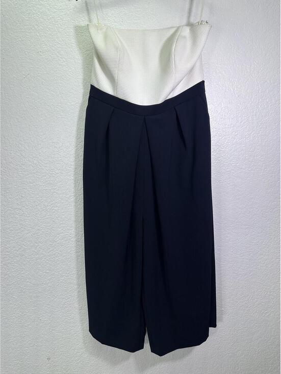 Ted Baker Pants - Sz 4 Ted Baker Halyn Strapless Culotte Jumpsuit Navy White Nautical Classic